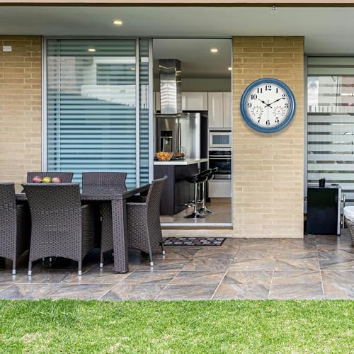 JENLYSTIME 13 Inch Outdoor Clock, Waterproof and Silent - Image 4