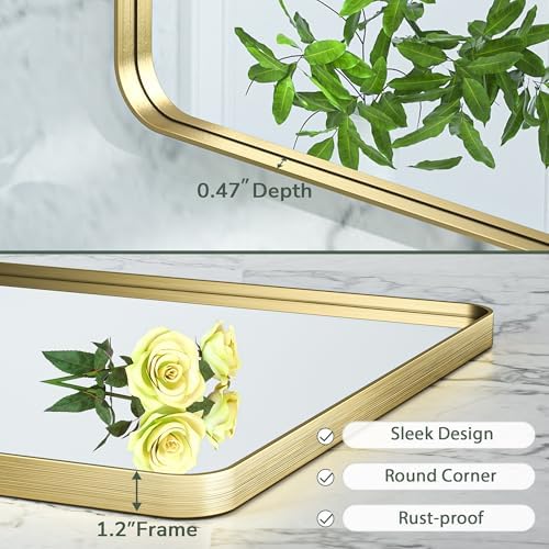 TokeShimi Gold Bathroom Mirror - Image 4