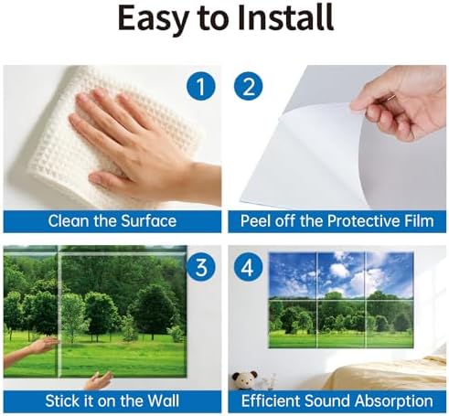 Decorative Acoustic Wall Panels 6 Pack, 72“x48” Art Sound Absorbing Panels - Image 5