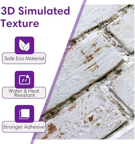 3D Faux Brick Wall Panels Peel and Stick, Designed - Image 4
