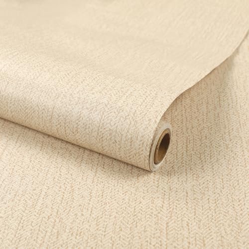 Beige Peel and Stick Wallpaper Vintage Wallpaper 15.7inch x 196.85inch Adhesive by MANONIRIA