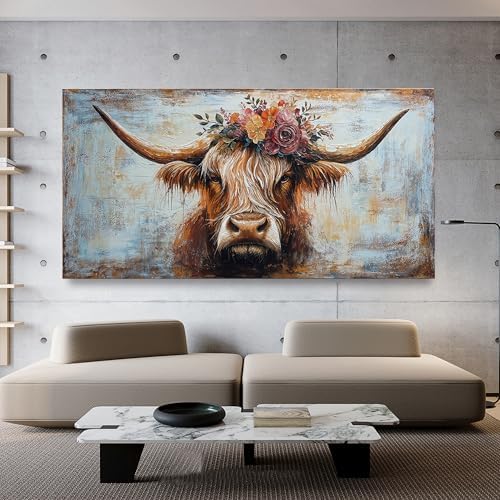 Canvas Wall Art Decor Canvas Art Wall Decor Highland Cow Wall Art Prints Wall - Image 6