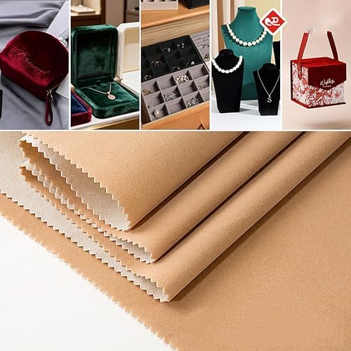 Apricot Large Size Self Adhesive Soft Velvet Drawer Liner DIY Fabric Felt Liner - Image 6