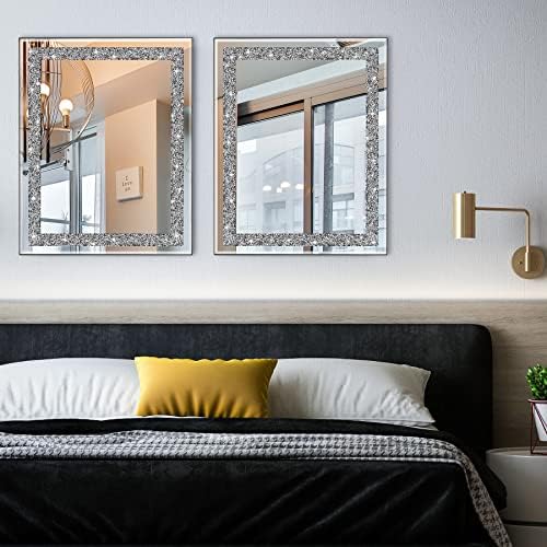 Rectangular Crystal Crush Diamond Mirror - Image 2