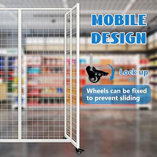 Grid Wall Panels with Wheels, 4 x 5.5Ft Gridwall Panel Display Stand, Sturdy - Image 5