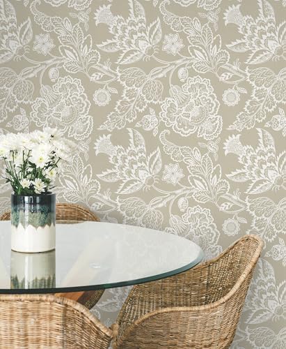 Hopepak 17.3"×197" Vintage Floral Peel and Stick Wallpaper - Image 2