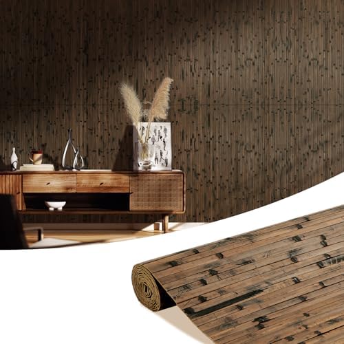OUZUGIE 1 Pack 96x48 Inch Natural Bamboo Wall Panel by OUZUGIE