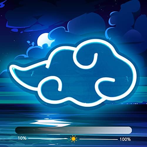 Dleouly Anime Neon Sign, LED Blue Cloud Neon Signs by DleoulyNeonSign