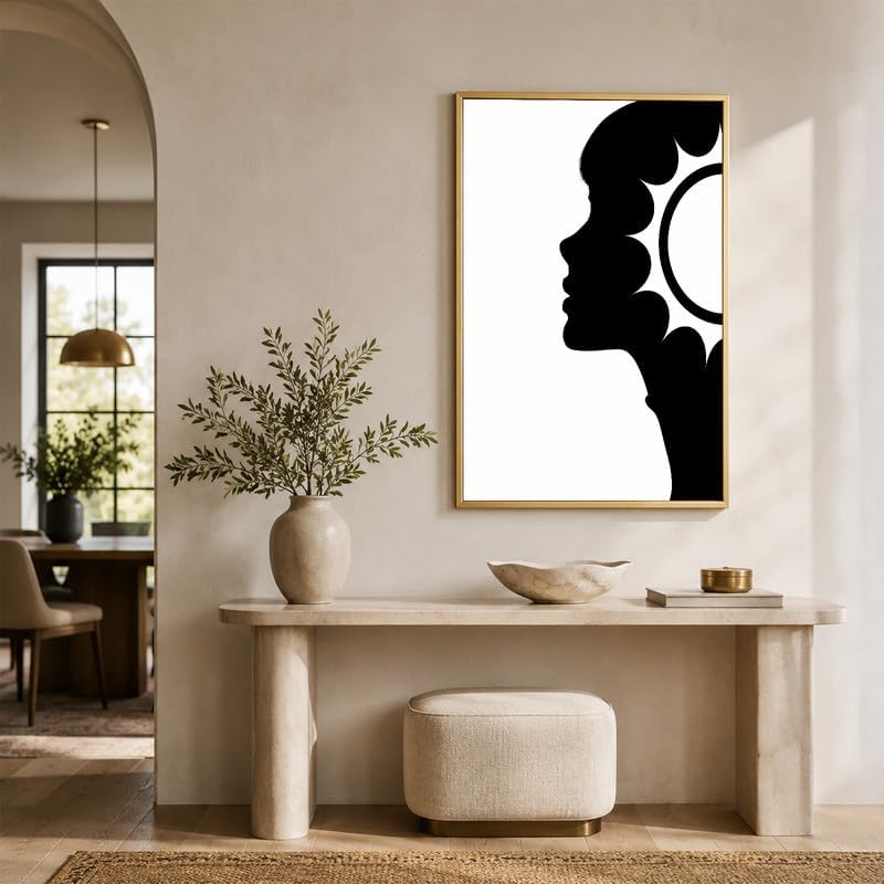 InkFlow Posters Abstract Face Silhouette Canvas Poster - Image 5