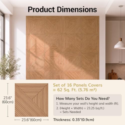 TONOR 16 Pack Acoustic Panels Peel and Stick, 23.6''x23.6''-62 sq.ft. - Image 2