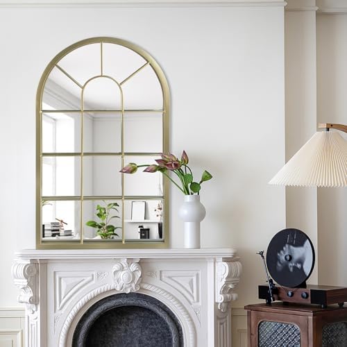 HQiJun Wall Mirror Window Decorative Mirrors Arched Farmhouse - Image 6