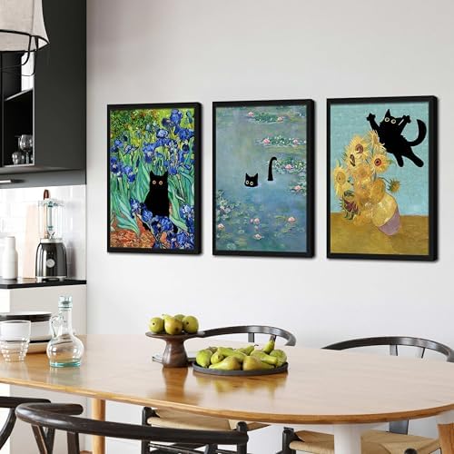 Wood Framed Monet Wall Art Set of 3 - Image 6