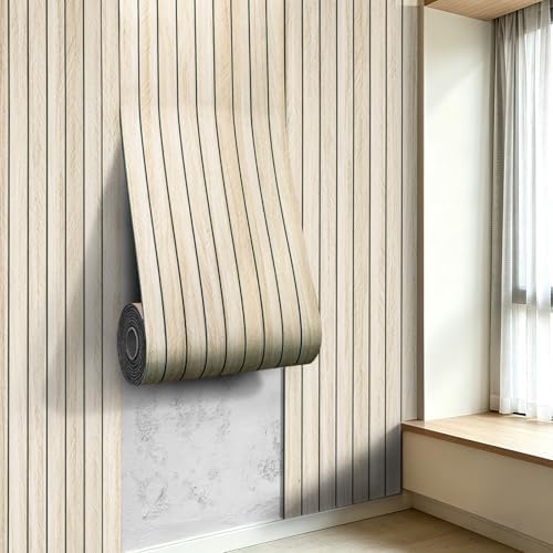3D Peel and Stick Wall Panels PVC Grille Slat 118"x15.8" Self-Adhesive Wall by LOVADA