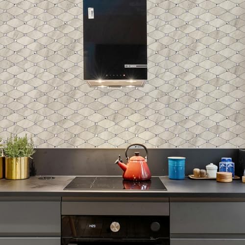 STICKGOO Peel and Stick Backsplash, 10 Sheets Beige Stone Texture Stick on - Image 3