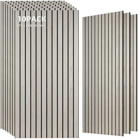 TO-TH Soundproof Wall Panels Wood Grain Acoustic Panel 10 Pack, Natural Oak by TO-TH