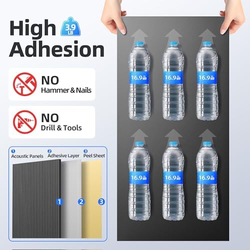 4 Pack High Density Large Acoustic Panel Sound Absorbing - Image 4