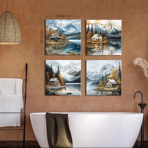 Mountain Wall Art for Living Room Fall Forest Wall Decor National Park Poster - Image 3