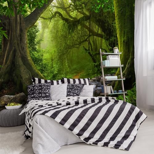 Green Forest Landscapes Woodland Tree Fabric Wallpaper Living Room Bedroom by YIHWM-PurchaseNow