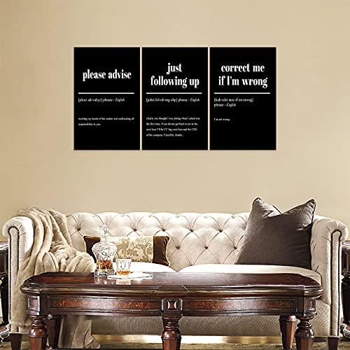3 Piece Inspirational Canvas Wall Art, Quotes Please Advise - Image 3