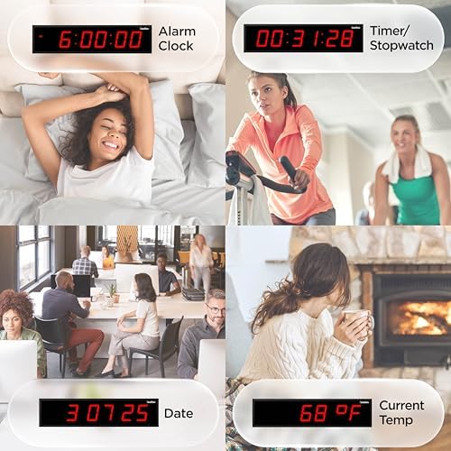 Ivation Oversized Digital Wall Clock - Image 3