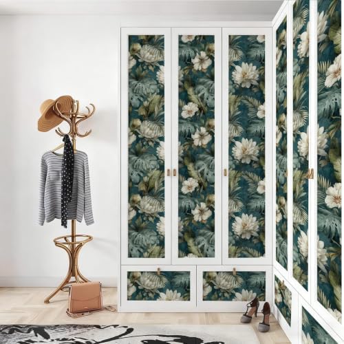 Tropical Floral Peel and Stick Wallpaper Self Adhesive 17.72" x 236.21'' Peony - Image 4