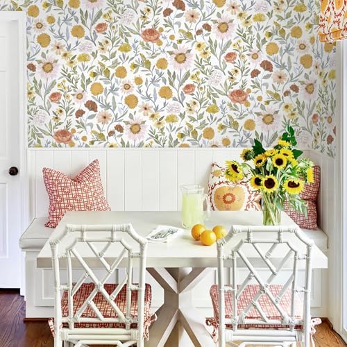Dimoon 197"x17.3" Contact Paper Peel and Stick Wallpaper Floral Wallpaper - Image 7
