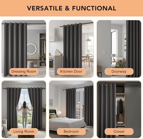 BONZER Room Dividers Curtain, Privacy Thermal Insulated Blackout Curtains - Image 5