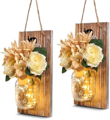 Sconces Wall Decor Set of 2, Wall Hangings by LiveinspiredLiveBesuerte