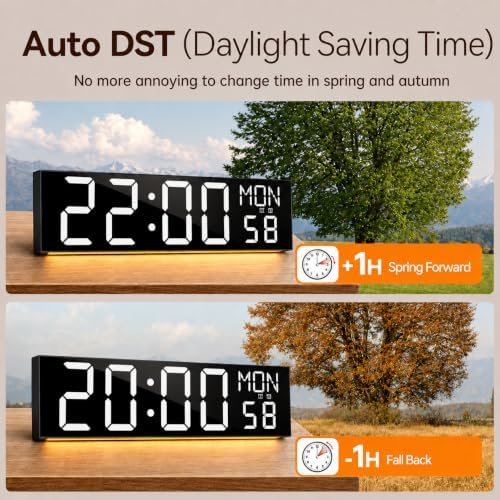 JALL 30" Extra Large Digital Wall Clock, Giant LED Display - Image 7