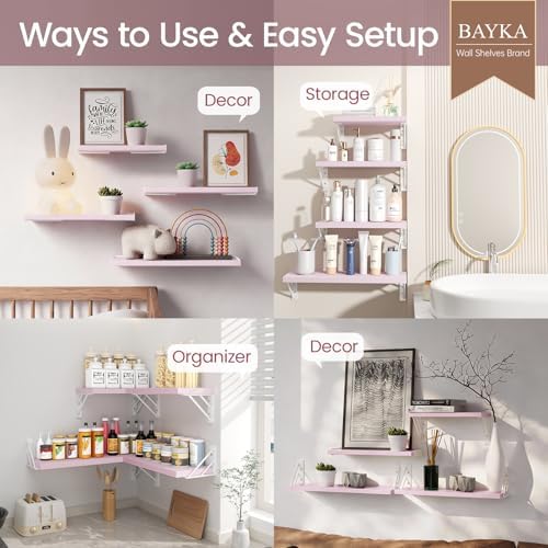 BAYKA Wall Mounted Floating Shelves - Image 3