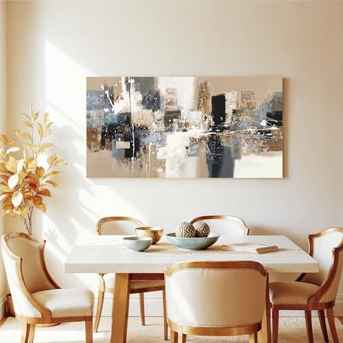 Tsomzxng Black Abstract Canvas Wall Art Decor - Image 2