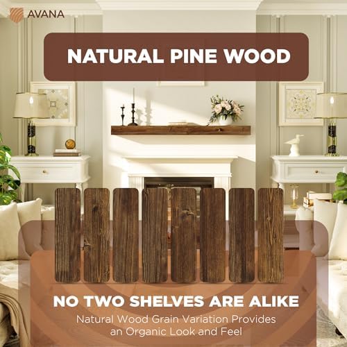 Avana Rustic Fireplace Mantel Shelf 60 Inches - Image 3