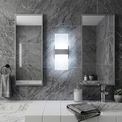 12W Modern LED Wall Sconces 2-Pack, 6000K Cool White - Image 7