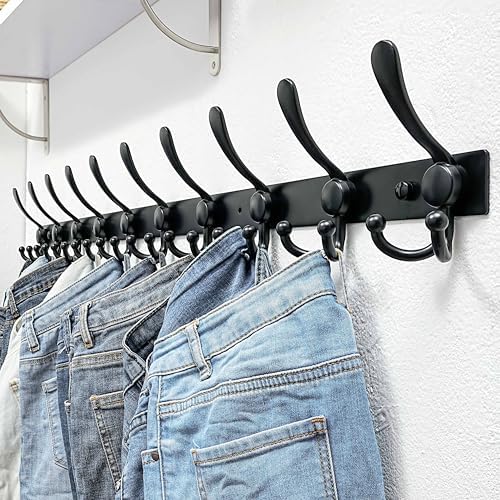 Dseap Coat Rack Wall Mount 37”, Heavy Duty 12-Gauge Base vs Flimsy 1mm - Image 4