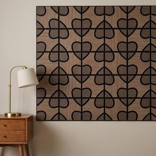Wood Slat Panels, Bean & Heart Black Oak - Image 2