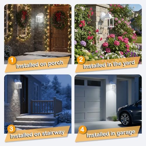 LIT-PaTH Outdoor Wall Light Fixture, LED 5000K, 2 Pack - Image 5