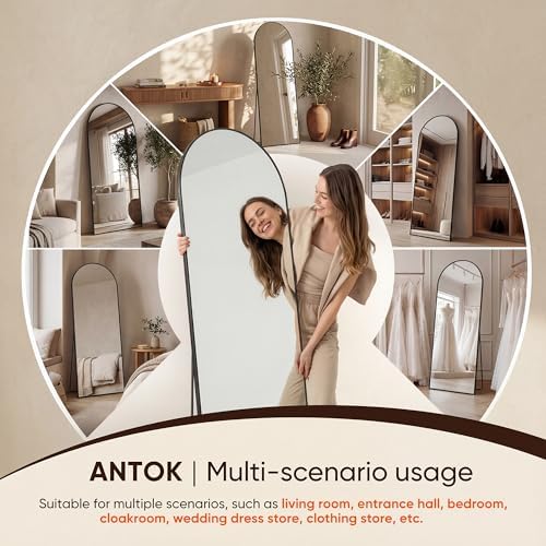 Antok 58" x19” Arched Full Length Mirror, Floor Mirror - Image 2