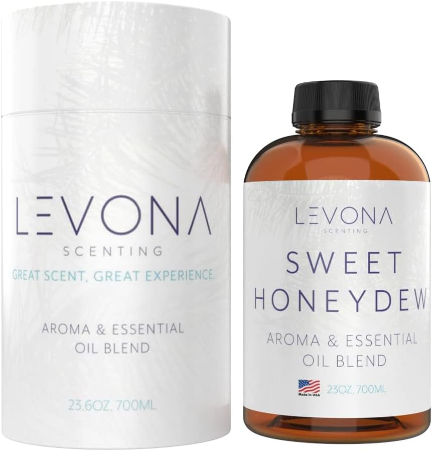 Levona Scent Oil Diffuser Essential Oils: Essential Oils Home Luxury Scents - Sweet Honeydew Essential Oil - Sweet & Fresh Notes of Nectarine and Floral Rose Essential Oil - 700 Ml Fragrance Oils