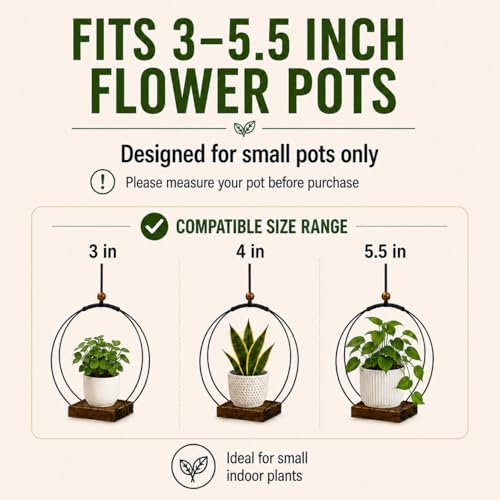Hanging Planter for Indoor Plants, Modern Boho Macrame Plant Hanger for 3-5.5 - Image 3