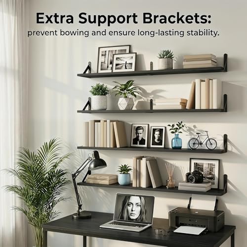 Long Wall Shelf, Large Floating Shelves - Image 4