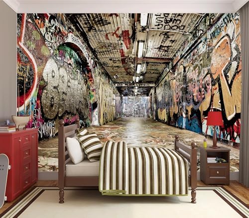 Urban Graffiti Tunnel Street Art Wallpaper Peel Stick - Image 2