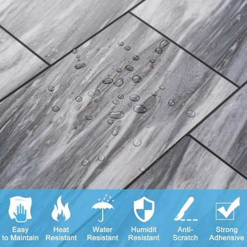 20 Sheets Silver Wave Peel and Stick Backsplash Wall Tiles, Laundry Room - Image 4