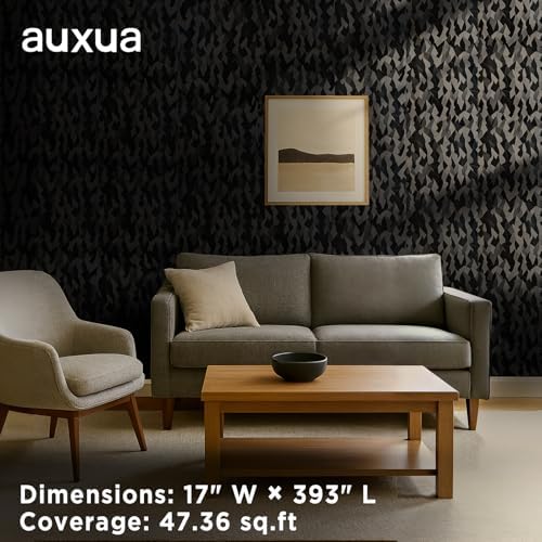 Black Faux 3D Fold‑Shadow Wallpaper - Image 6