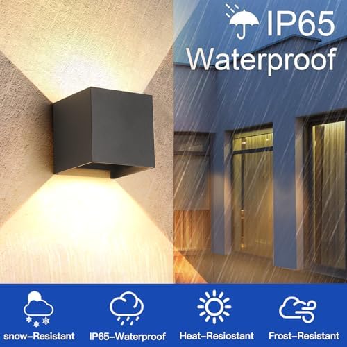 4 Pack LED 20W Outdoor Wall Lights Exterior/Interior 3 Colors Adjustable Wall - Image 4