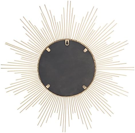 Stonebriar Round 23" Antique Gold Metal Starburst Hanging Wall Mirror - Image 5