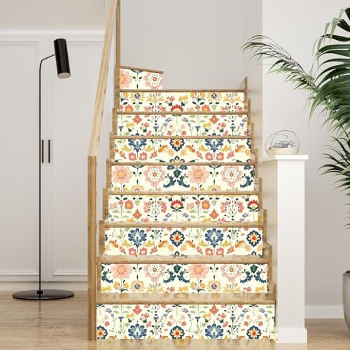 ILHIIOR Pink Floral Peel and Stick Wallpaper Boho 17.5 x 393 Inches - Image 3