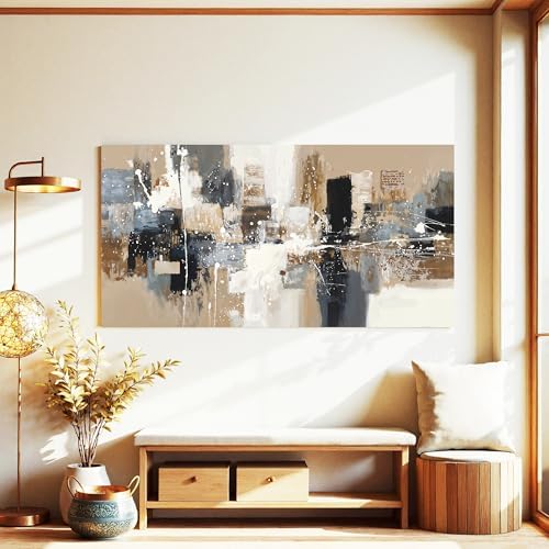 Modern Abstract Brown Canvas Wall Art Decor Prints - Image 6