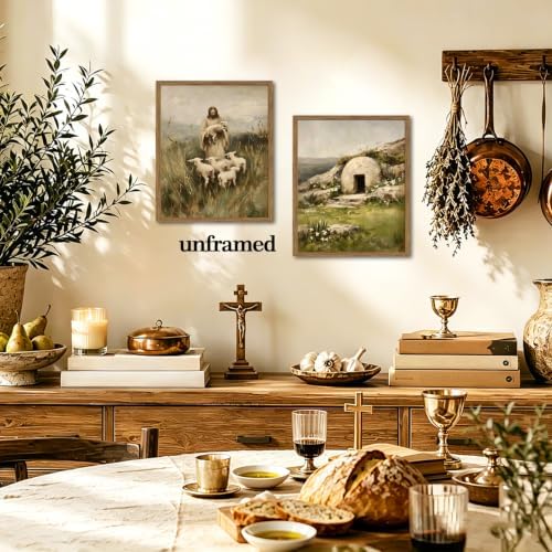 SHRNGCK Christian Jesus Easter Posters Set of 6 Vintage Religious Faith Wall - Image 5