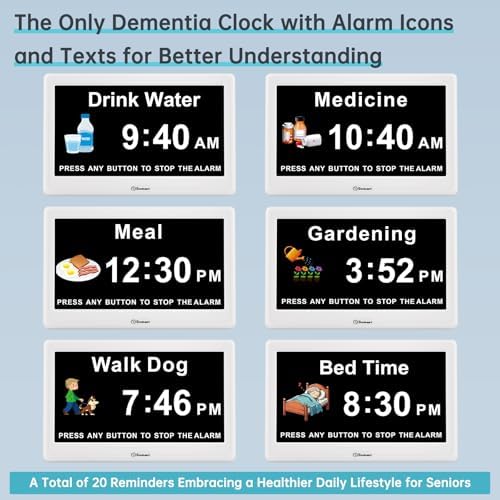 Soobest 12” Dementia Clocks for Seniors Extra Large, Digital Date Day Clock - Image 3