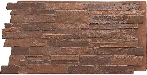 EverStone Acadia Ledge Faux Stone Panel, York Town Color by EkenaMillwork